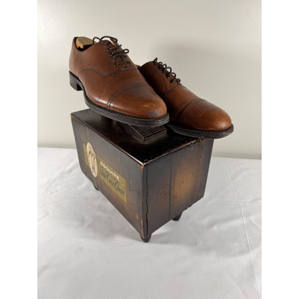 Paul Smith Mens Brown Leather Cap Toe Oxford Made in England Sz 9.5 $650 Retail